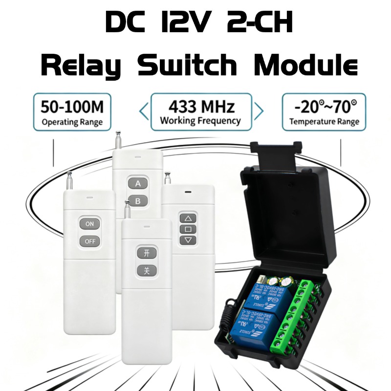 2-Channel 433MHz RF Wireless R - đánh giá và giá 433Mhz Receiver Module