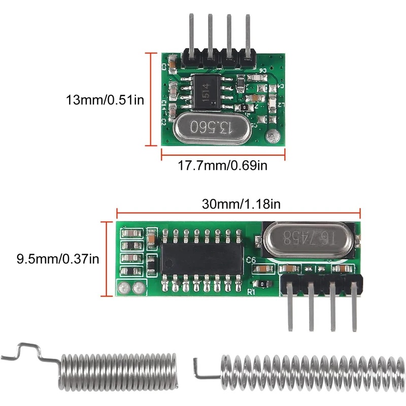433mhz Wireless RF Transmitter - đánh giá và giá 433Mhz Receiver Module